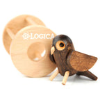 Puzzle Owl in Cage en bois en cours de résolution
