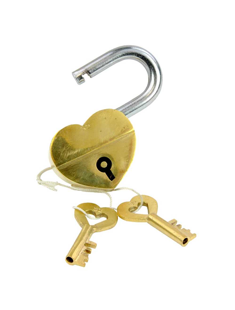 Close-up du mécanisme du puzzle Lucchetto Cuore
