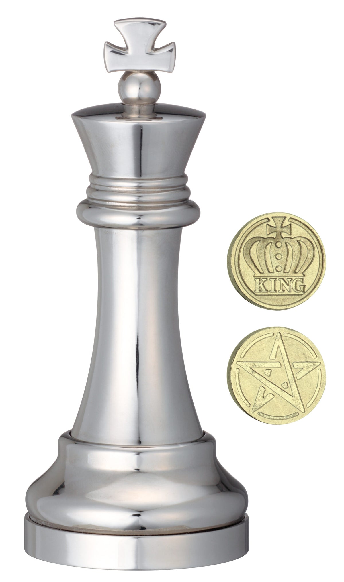 Huzzle Cast Chess King (Roi) - Silver, casse-tête Hanayama en métal de niveau 3 sur 6