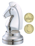 Huzzle Cast Chess Knight (Chevalier) - Silver, casse-tête Hanayama en métal de niveau 2 sur 6