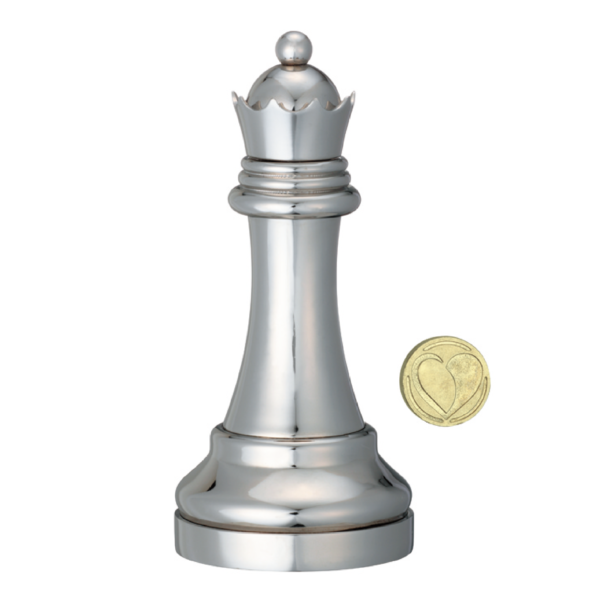 Huzzle Cast Chess Queen (Reine) - Silver, casse-tête Hanayama en métal de niveau 3 sur 6