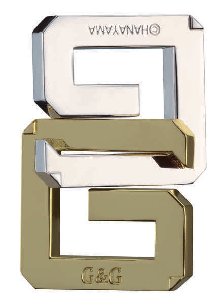 Huzzle Cast G&G, casse-tête Hanayama en métal de niveau 3 sur 6