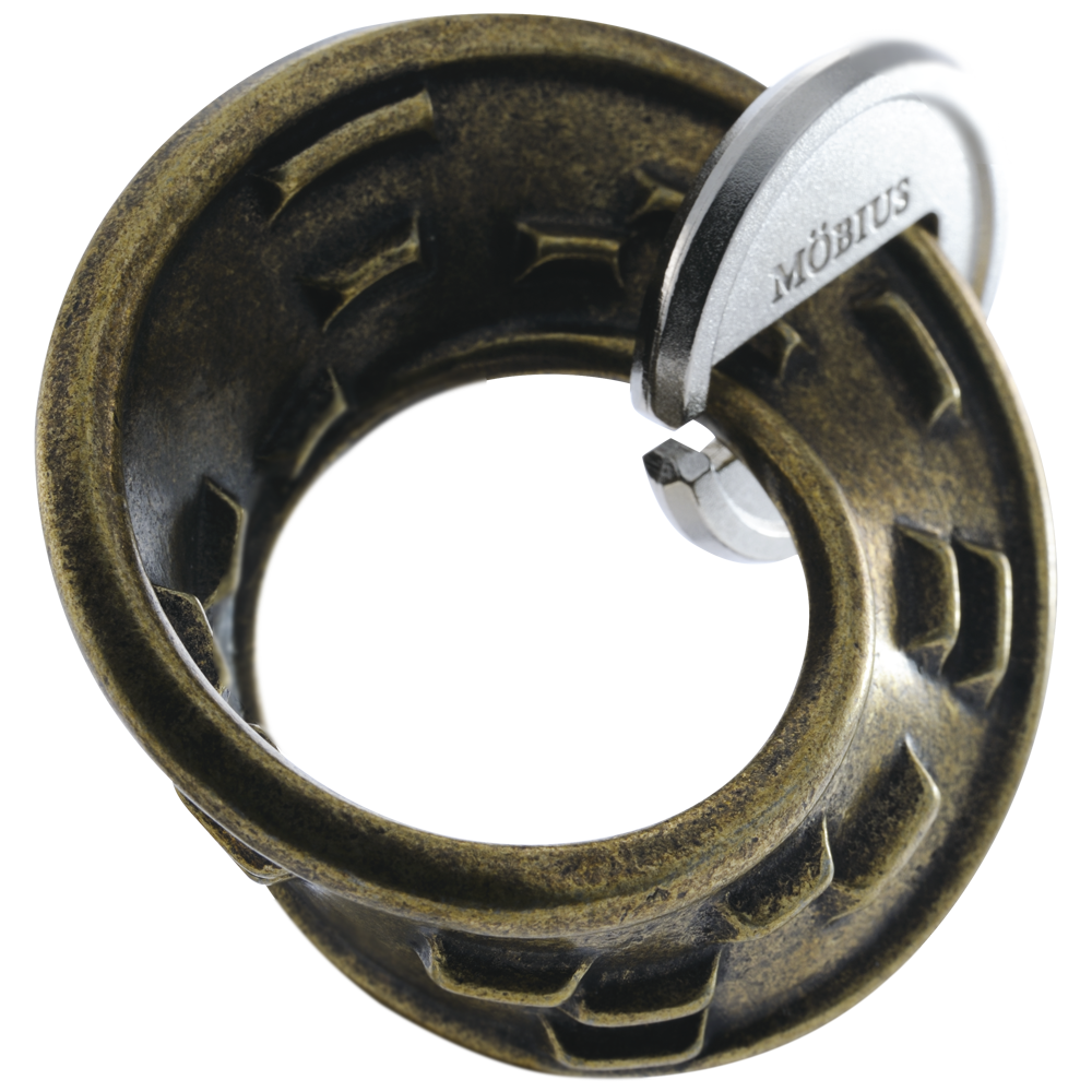 Huzzle Cast Mobius, casse-tête Hanayama en métal de niveau 4 sur 6