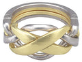 Huzzle Cast Ring, casse-tête Hanayama en métal de niveau 4 sur 6