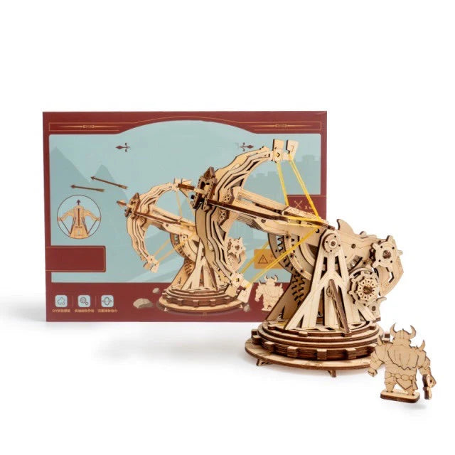 Arme de siège médiévale en bois – maquette mécanique décorative