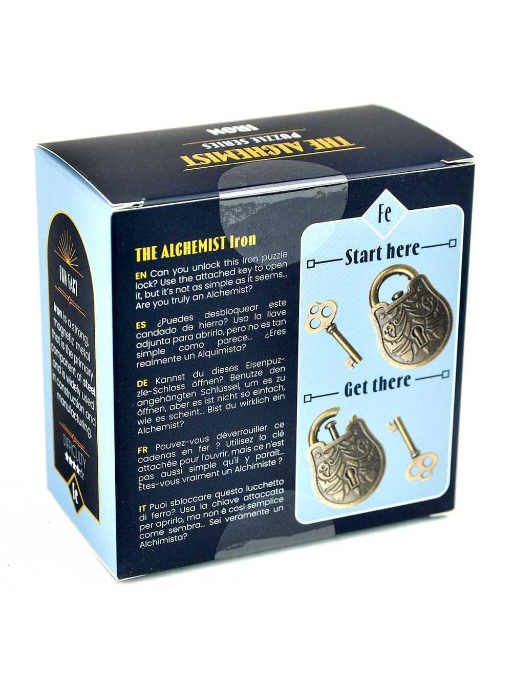 Cadenas-puzzle The Alchemist Iron – idée cadeau originale et cérébrale