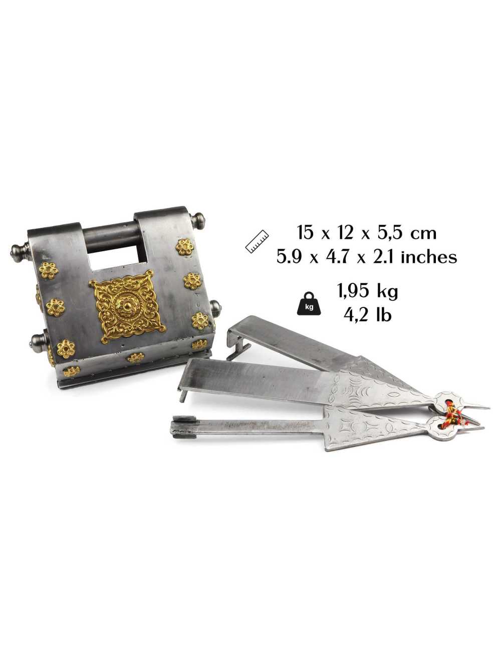 détail du mécanisme d’une serrure puzzle métallique, puzzle lock mécanique
