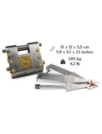 détail du mécanisme d’une serrure puzzle métallique, puzzle lock mécanique
