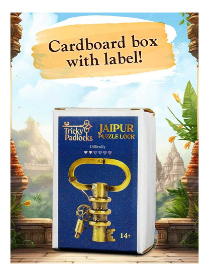 Jaipur Puzzle Lock – Cadenas-Puzzle métal | Défi & énigme artisanale Logica