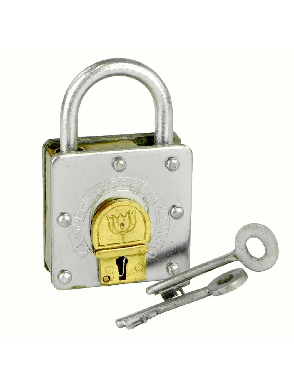 Lotus Lock Puzzle cadenas-casse-tête indien antique
