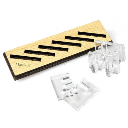 Puzzle Matrix 6 en bois avec 6 pièces séparées

