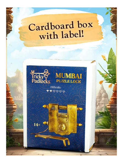 Mumbai Puzzle Lock – Cadenas-Puzzle métal artisanal | Serrure énigmatique & défi logique Logica