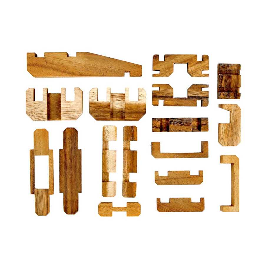 Casse-tête Helicopter en bois démonté avec pièces séparées
