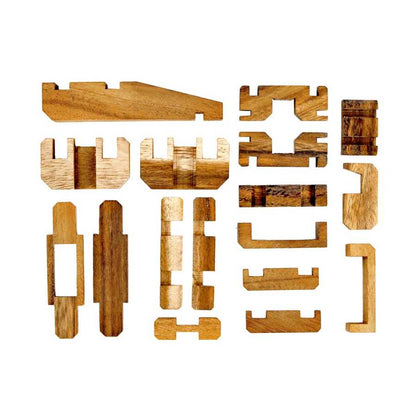 Casse-tête Helicopter en bois démonté avec pièces séparées
