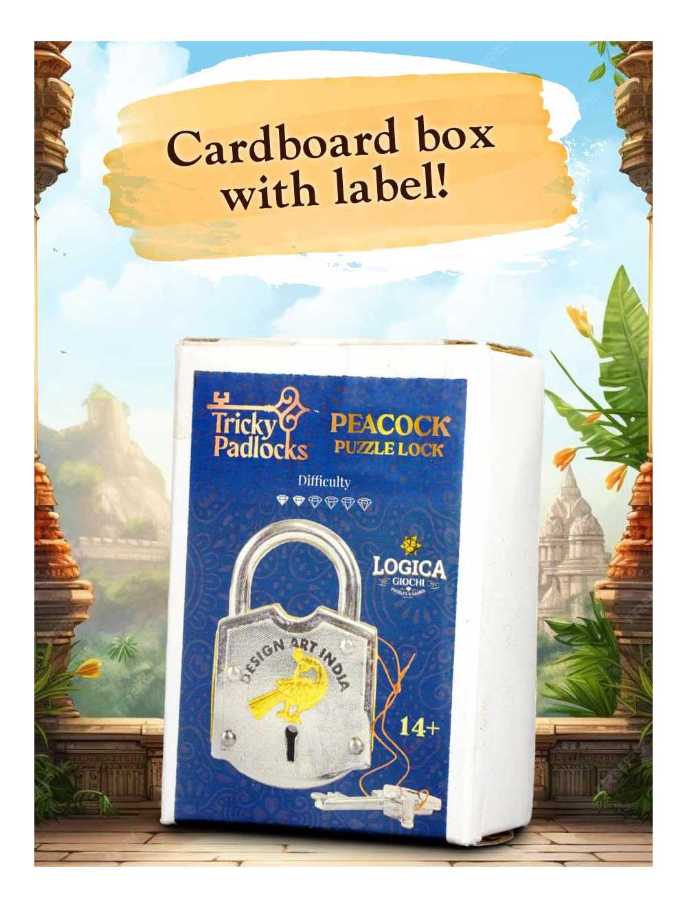 Peacock Lock 6 – Cadenas-Puzzle métal « Le Verrou Paon » | Défi logique & serrure secrète Logica