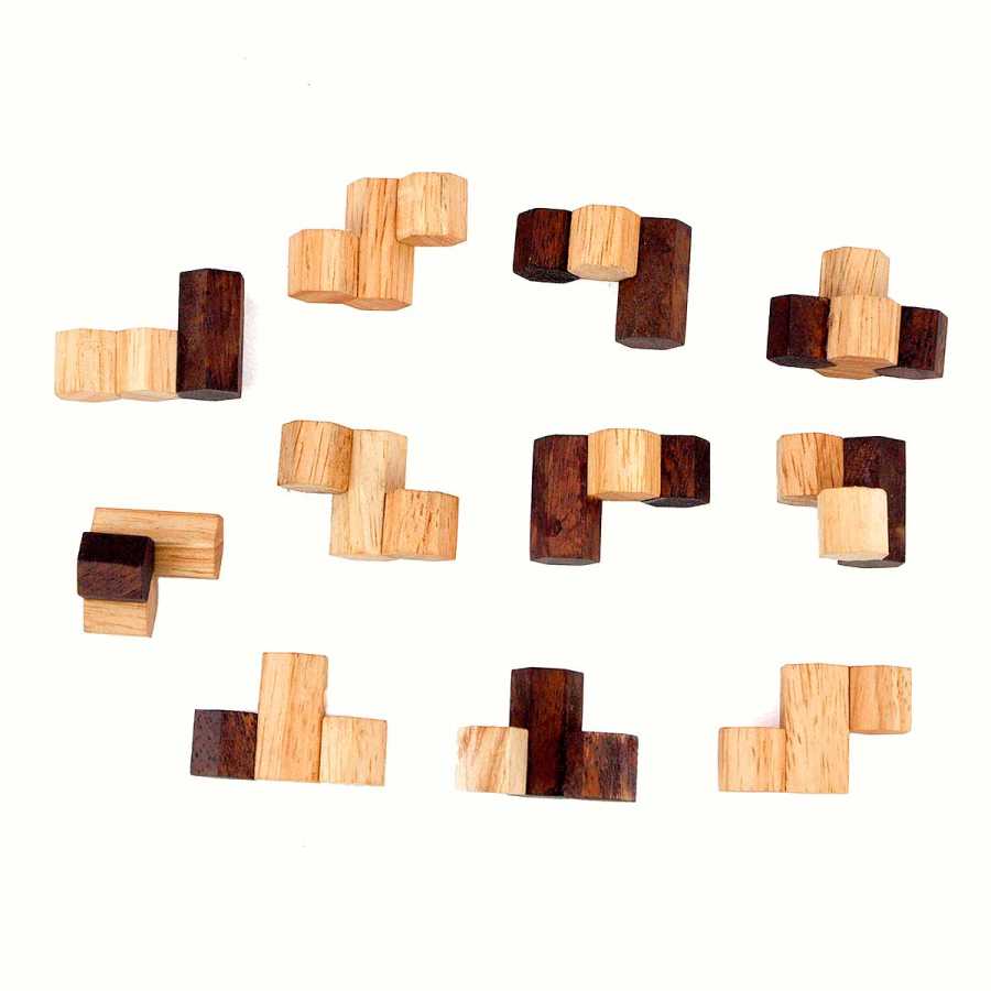 Puzzle Nid d’abeilles Bees Nest en bois démonté avec 11 pièces
