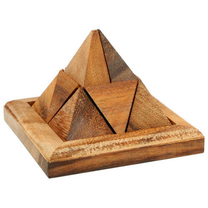 Casse-tête en bois Pyramid 9 Pcs assemblé en forme de pyramide