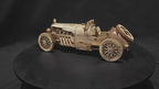 Voiture de course rétro en bois – maquette puzzle 3D décorative