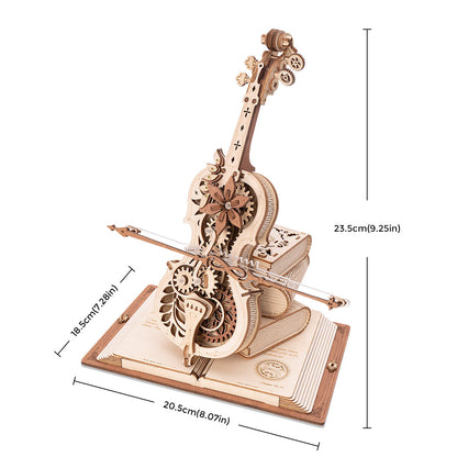 Puzzle 3D violoncelle musical en bois – maquette animée