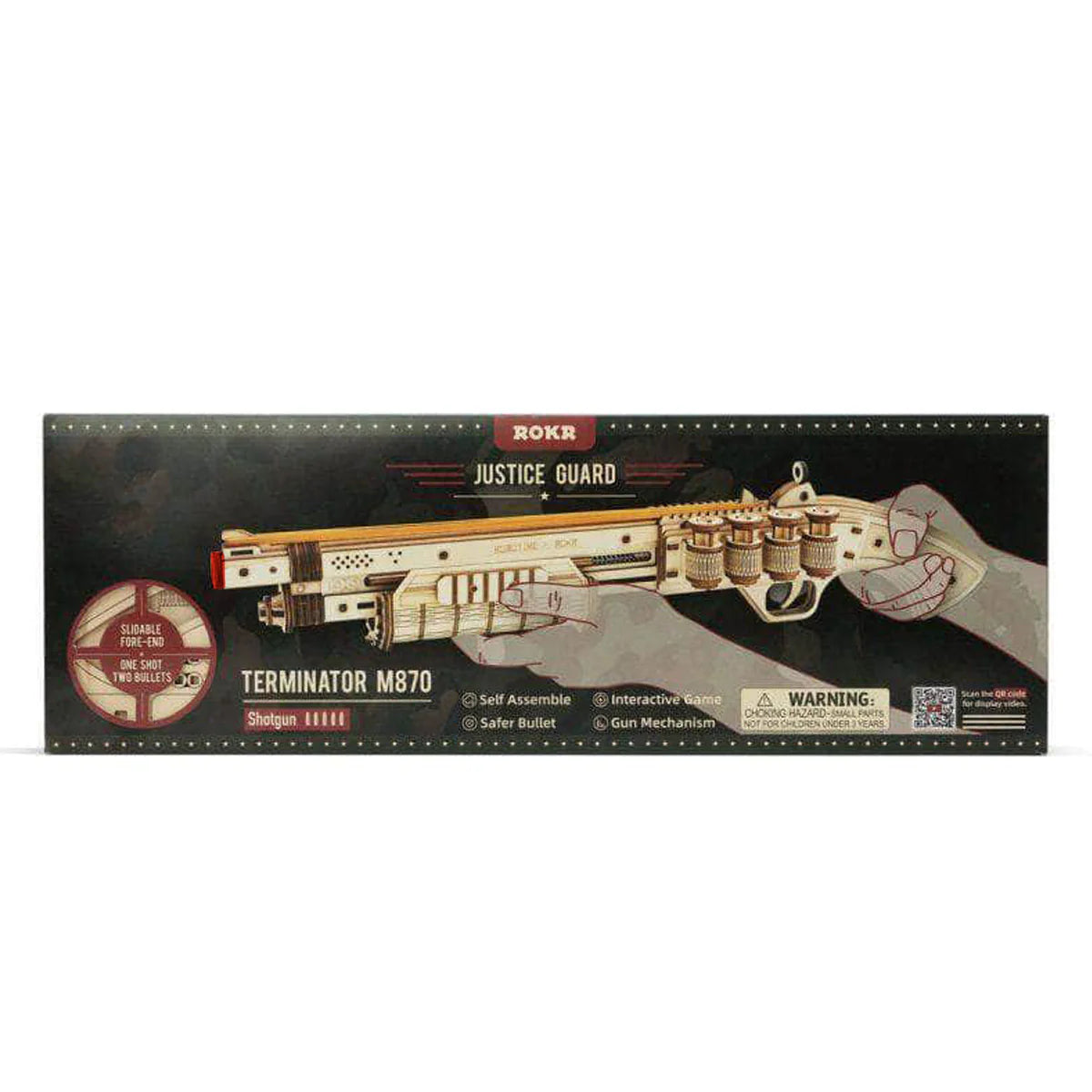 Puzzle 3D DIY en bois – maquette mécanique moderne Terminator M870