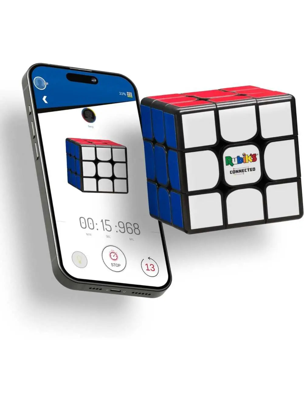 Détail du Rubik’s Connected X Cube – cube 3x3 intelligent et ergonomique