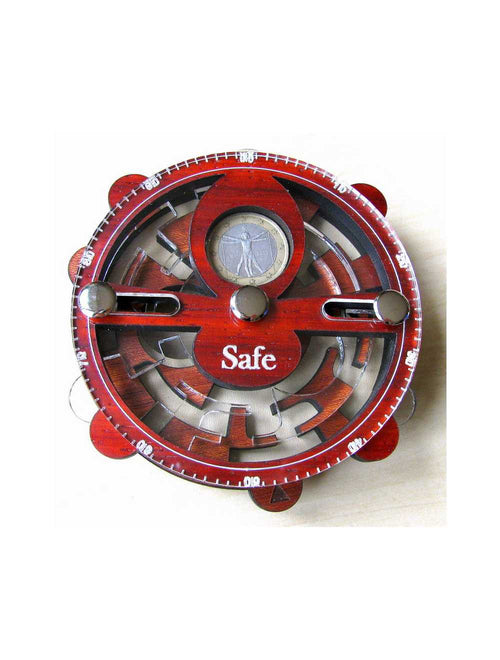 Coffre-Fort puzzle en bois et plexiglas – labyrinthe mécanique difficulté extrême