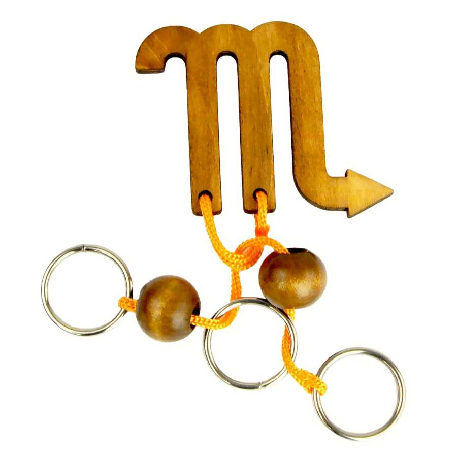 Casse-tête en bois Zodiaque Scorpion avec cordes
