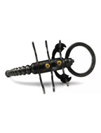 vue latérale du scorpion lock en métal massif, cadenas puzzle original