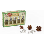 Coffret 5 casse-têtes bois et métal – enigmes progressives