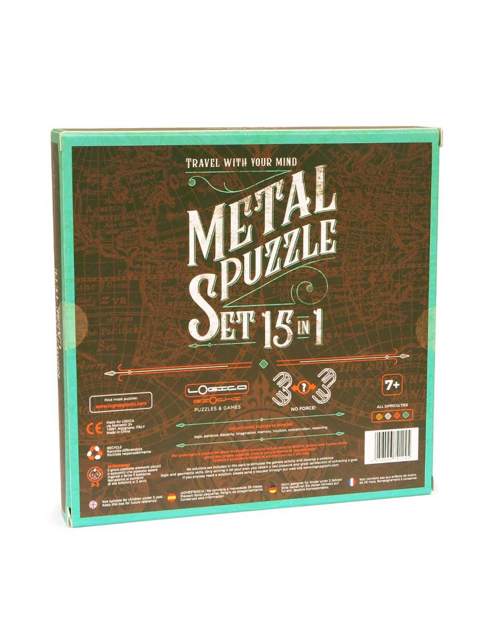 Ensemble de 15 puzzles métalliques bleus – défis faciles à extrêmes pour logique et stratégie