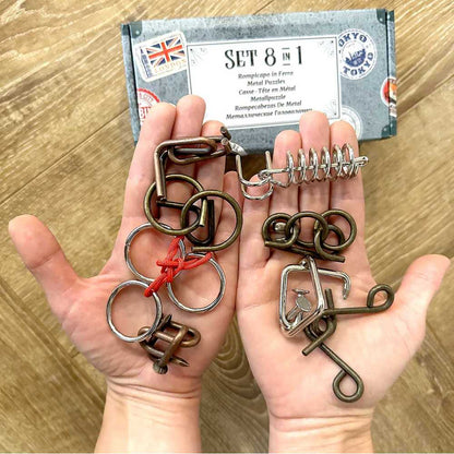 Valisette de casse-têtes métalliques idée cadeau
