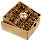 Valisette de casse-têtes en bois idée cadeau
