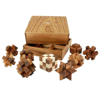 Puzzle en bois tactile design naturel