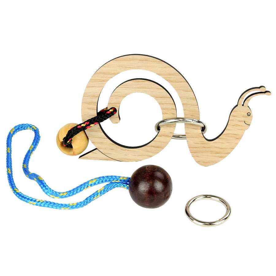 Vue rapprochée du système de cordes du puzzle Schnegge Escargot
