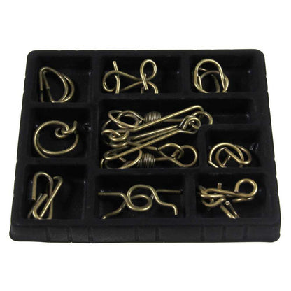 Puzzles logiques métalliques du set Eureka Steampunk
