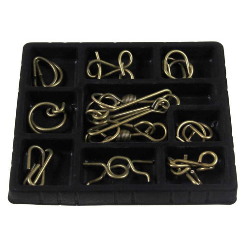 Puzzles logiques métalliques du set Eureka Steampunk
