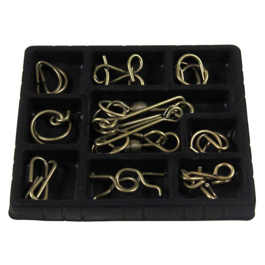 Puzzles logiques métalliques du set Eureka Steampunk

