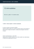 12 mini-sudokus - Livret PDF à imprimer