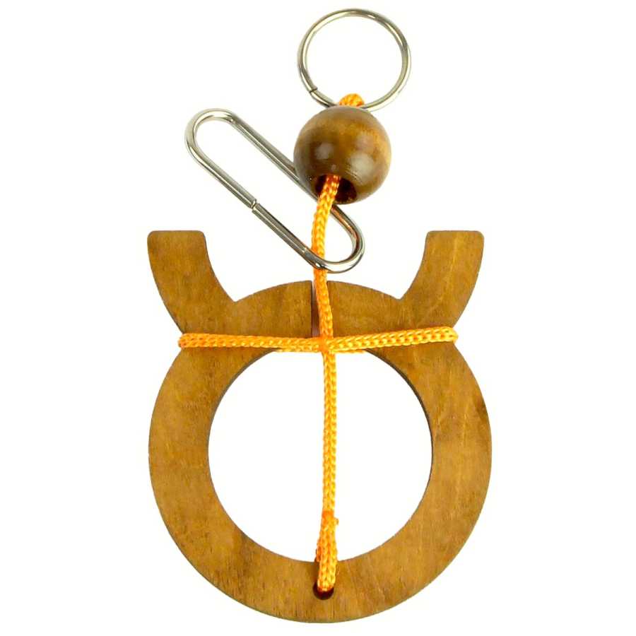 Casse-tête en bois Zodiaque Taureau avec cordes
