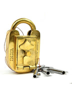 Jainlock Brass Trick Lock – cadenas-puzzle artisanal en laiton massif