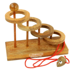 Casse-tête en bois Libère la souris avec corde et souris
