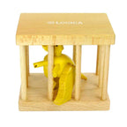 Puzzle T-Rex en Cage en bois en cours de résolution
